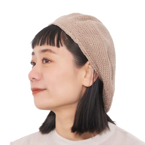 CHARM Knit Tam Hats for Women & Men - color: Pink Beige