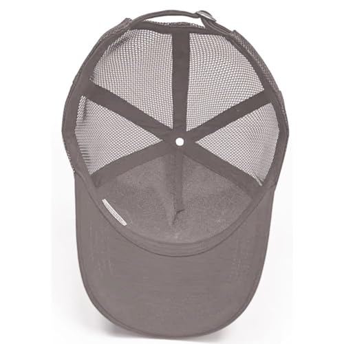 Oversize XXL Mesh Trucker Hat for Men Big Head High Crown Baseball Cap - color: Grey