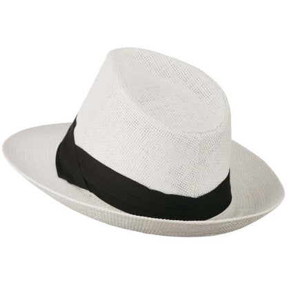 Jeanne Simmons Men's Large Brim Fedora Hat - color: White, size: X-Large