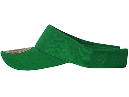 TOP HEADWEAR Solid Adjustable Blank Visor - color: Kelly Green
