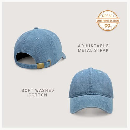 CHOK.LIDS Everyday Premium Cotton Dad Hat Adjustable Baseball Cap Unisex - color: Light Denim