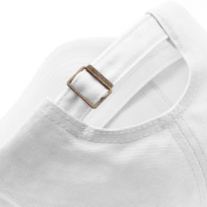 Distressed Baseball Cap for Men Women Cotton Dad Hat - color: White