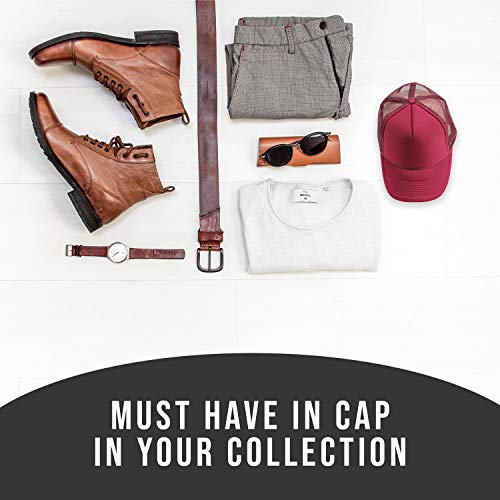 2 Packs Baseball Caps Blank Trucker Hats Summer Mesh Cap (2 FOR Price of 1) - color: Maroon