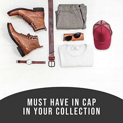 2 Packs Baseball Caps Blank Trucker Hats Summer Mesh Cap (2 FOR Price of 1) - color: Maroon