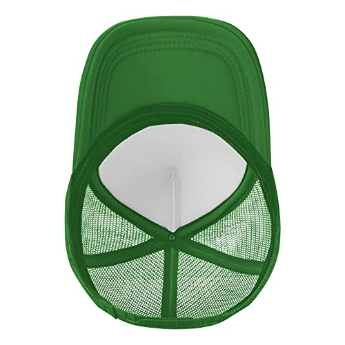 Mens Twisted Trucker Hat Mesh Snapback Adjustable Baseball Cap - color: Green