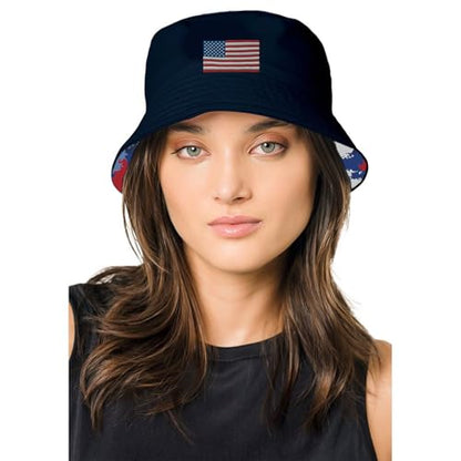 Bucket Hat for Men Women Funny Holiday Fishing Hat Cute Fisherman Cap - color: Usa Cmf