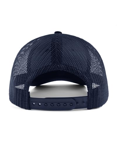 Zylioo XXL Trucker Hat for Big Heads Men Women,2 Tone Mesh Snapback Cap - color: Navy Blue, size: Medium-Large