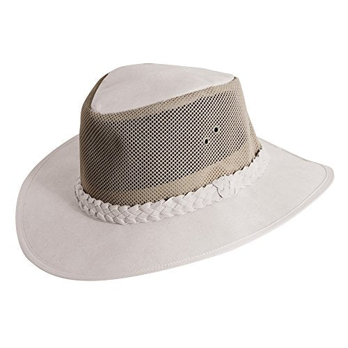 Dorfman Hat Co. Men's Soaker Hat with Mesh Sides - color: Tan, size: Small-Medium