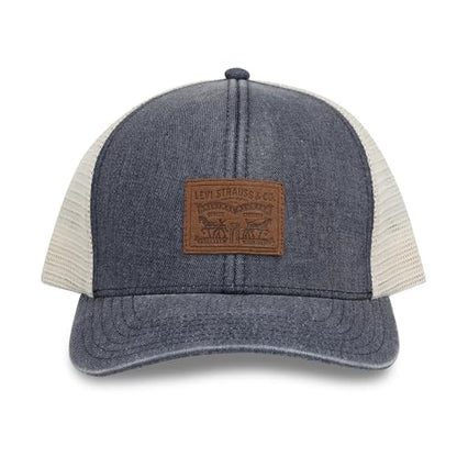 Levi's Men's Classic Style Logo Trucker Hat - Adjustable Lightweight - color: Navy