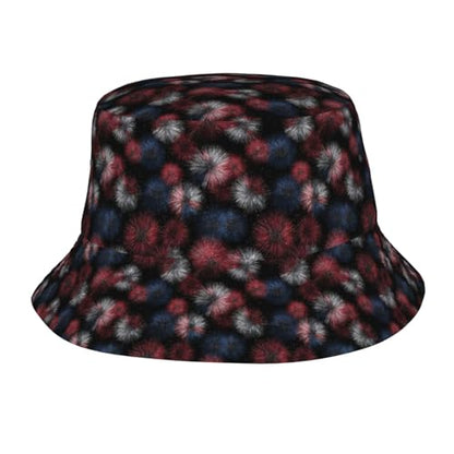 Bucket Hat for Men Women Packable Sun Hats Fisherman Outdoor Summer Travel Hiking Beach Caps - color: Firework