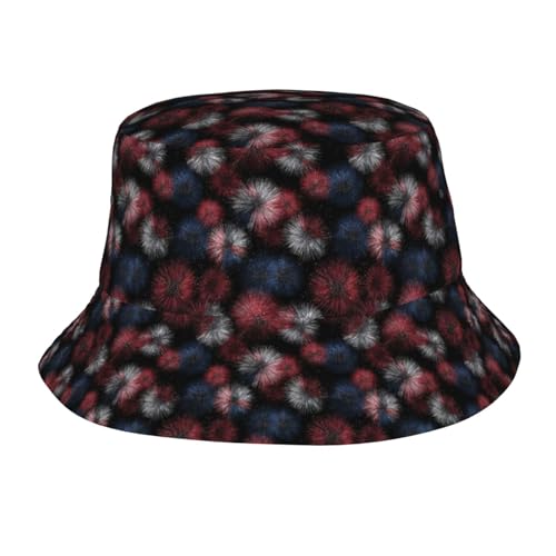 Bucket Hat for Men Women Packable Sun Hats Fisherman Outdoor Summer Travel Hiking Beach Caps - color: Firework