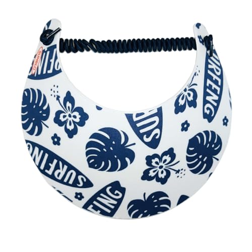 SUNBLO Roll-Up Sun Visor with Wide Brim for Outdoor Use – Running, Golf, Hiking, Beach – Ultra-Light UV Protection for All - color: Surf