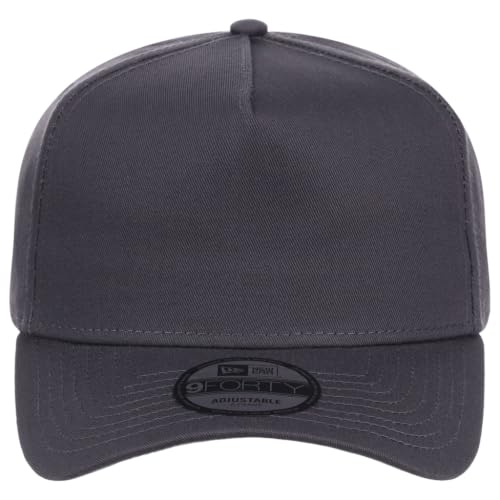New Era 9FORTY A-Frame Snapback – Blank Custom Cap with Performance Fit from the Icon of Sports and Streetwear Culture - color: Graphite