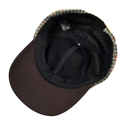 BOTVELA Men Wool Adjustable Tweed Baseball Cap - color: P Houndstooth 2