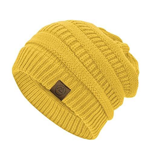 American Trends Winter Hats for Women 4 Pack Beanie Hats Caps Knit Chunky Slouchy Beanie Hats - color: Yellow
