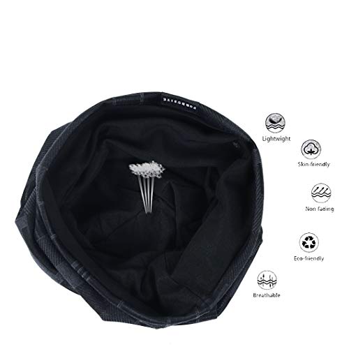 Ruphedy Men Slouchy Beanie Summer Long Oversize Thin Lightweight Skull Cap B011h - color: B403-black, size: One Size