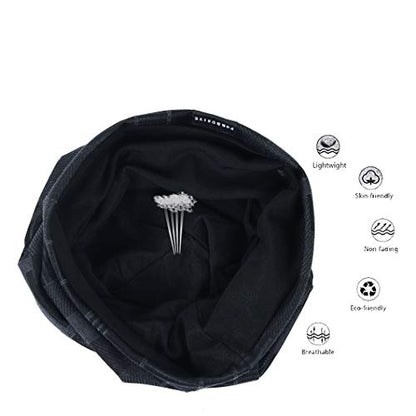 Ruphedy Men Slouchy Beanie Summer Long Oversize Thin Lightweight Skull Cap B011h - color: B403-black, size: One Size