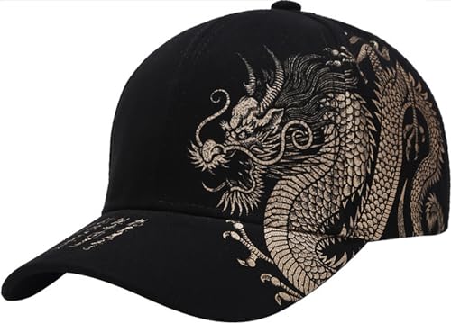 Women's Men's Fashion Baseball Cap Adjustable Strapback Hats Dad Hat Visor Sports Hat - color: Dragon