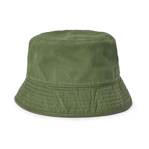 Amazon Essentials Men's Washed Cotton Canvas Bucket Hat - color: Olive, size: Small-Medium