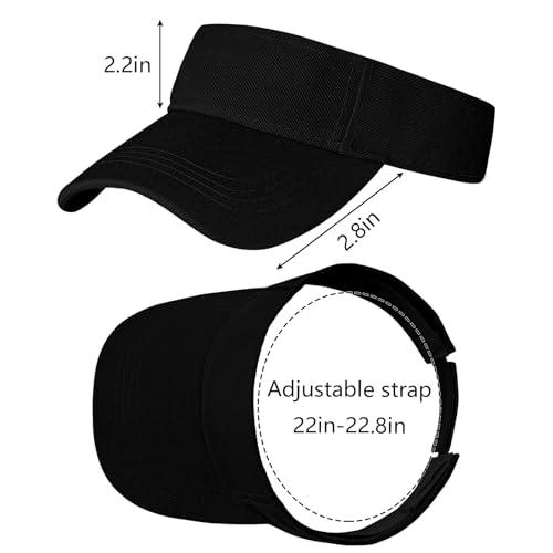 Rbenxia Adjustable Sport Visors Sun Visor Hats Cap Visors Women Men - color: Black