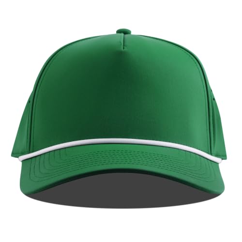 Branded Bills Bare Curved 5 Panel Rope Hat for Men - color: Kelly Green