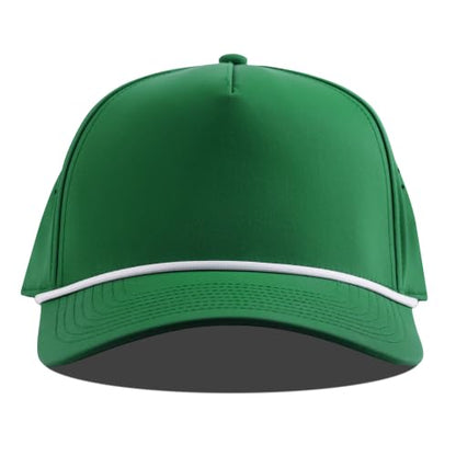 Branded Bills Bare Curved 5 Panel Rope Hat for Men - color: Kelly Green