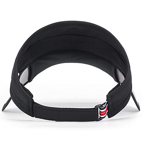 Sun Visor Hat for Women and Men - Retractable Brim Sport Hat, Summer Golf Tennis Running Beach Hat with Ponytail Hole - color: Z-2 Pack Blue Black