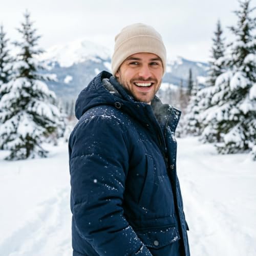 DRESHOW Winter Beanie for Women Men Fleece Lined Slouchy Knit Thick Beanies - color: 1 Pack Knit Beanie Hat: Beige