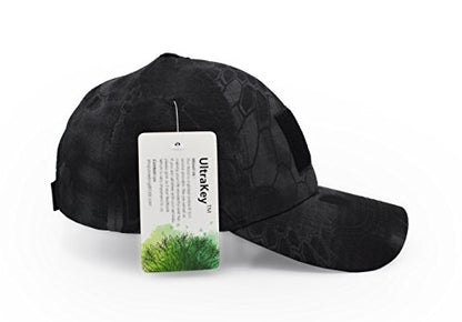 UltraKey Military Tactical Operator Cap, Outdoor Army Hat Hunting Camouflage Baseball Cap - color: Black Python Pattern