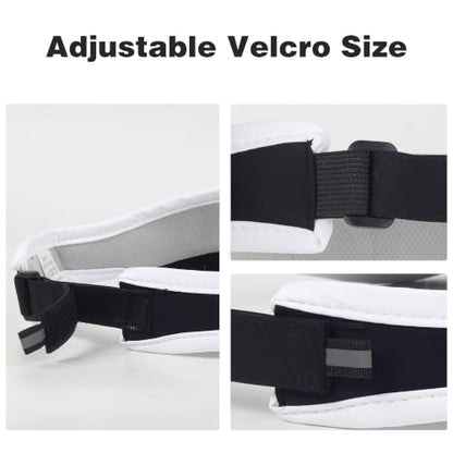 Sun Visor Caps Foldable Brim Adjustable Visor Hats for Women Men - color: Black