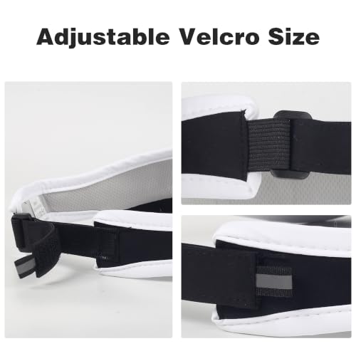 Sun Visor Caps Foldable Brim Adjustable Visor Hats for Women Men - color: Black
