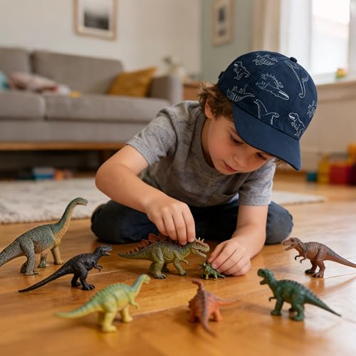 Toddler Sun Hats Baby Boys Cap Girls Adjustable Dinosaur Baseball Kids Hats - color: Green Dinosaur, size: 6-24 Months