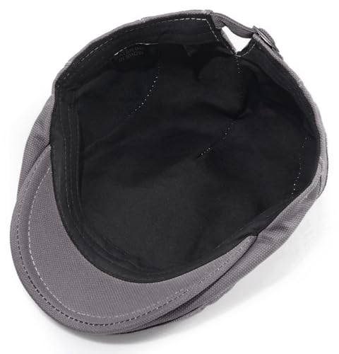 Newsboy Hats for Men Flat Cap Adjustable Irish Cabbie Ivy Driving Hunting Hat - color: Gray