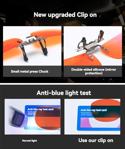 Clip on Flip up Polarized Lens For Prescription Glasses UV Protection Sunglasses (Clear lenses not Polarized) - color: Orange Lenses