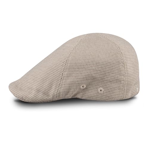 Dockers Men's Ivy Newsboy Hat - color: Khaki Microcheck, size: Small-Medium