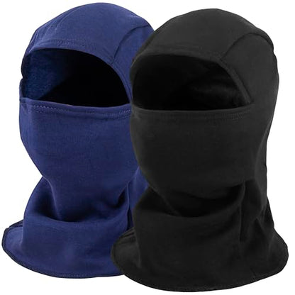 ZUMULIAN Balaclava Ski Mask for Adult, Full Face Mask Winter Fleece Thermal Cold Weather Outdoors Cover for Men Women 2 Packs - color: Black+navy