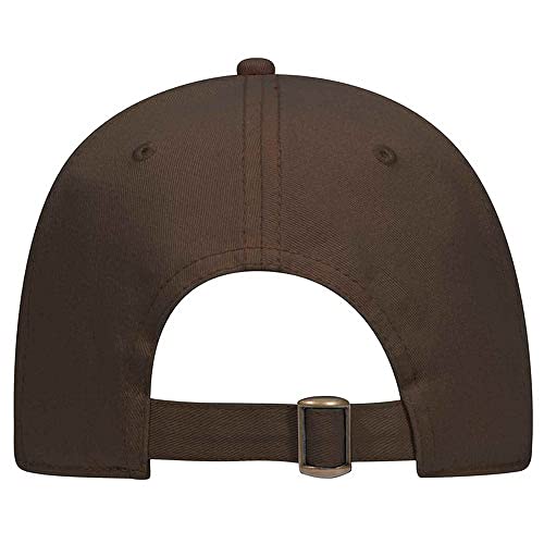Ashen Fane 6 Panel Low Profile Garment Washed Superior Cotton Twill Dad Hat with Buckle - color: Dark Brown