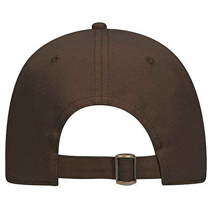 Ashen Fane 6 Panel Low Profile Garment Washed Superior Cotton Twill Dad Hat with Buckle - color: Dark Brown