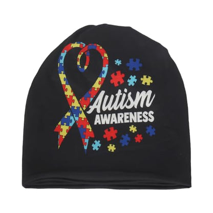 Jemis Sweet Heartwarming Breast Cancer Beanie Hat, Romantic Knitted Hat, Cancer Headwear Caps Baggy Skull Sleep Scarf - color: 2 Pack Yellow & Red Black