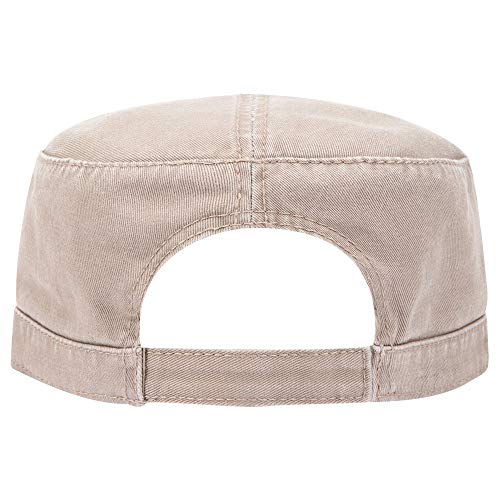OTTO Superior Garment Washed Cotton Twill Military Cap - color: Khaki