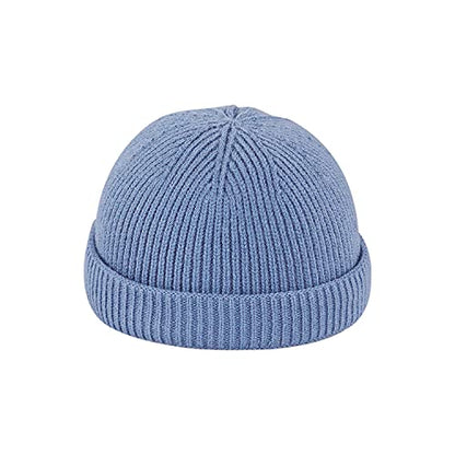 Croogo Brimless Hat Beanie Docker Cap Rolled Cuff Worker Sailor Skullcap - color: Ct47-urban Blue