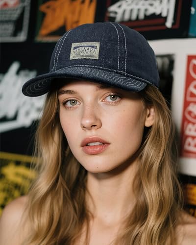 CLAPE Fitted Baseball Caps For Men, Soft Flat Brim Sun Protection Athletic Fitted Hats Breathable Cotton Stretch Fit Ball Cap