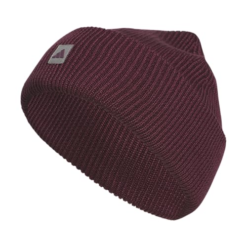 adidas Men's Premium Cuff Fold Beanie - color: Maroon/Grey Four
