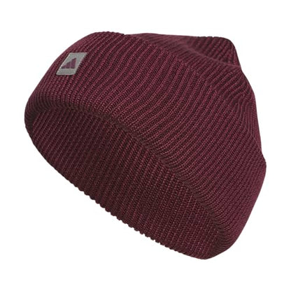 adidas Men's Premium Cuff Fold Beanie - color: Maroon/Grey Four