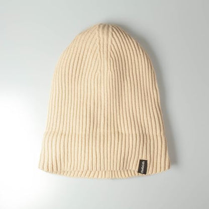 Fisherman Beanie Cuffed Knit Winter Hat Trawler Sailor Watch Cap Men Women - color: Ribbed (Latte)
