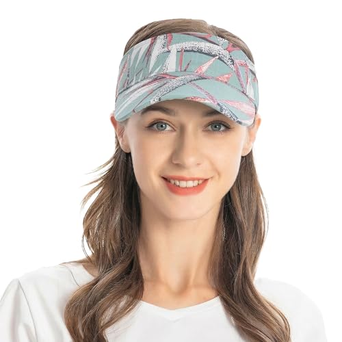 ZLYC Print Sports Sun Visors for Women Girls - color: Light Blue