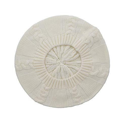 Landana Headscarves Solid Cable Knit Beret Hat for Women