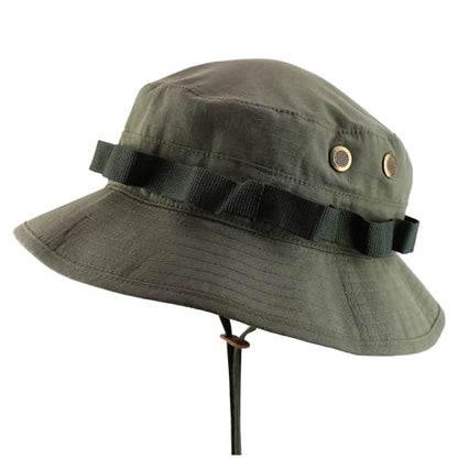 Armycrew Ripstop Fabric Jungle Combat Boonie Hat Fits upto 2XL - color: Olive, size: X-Large