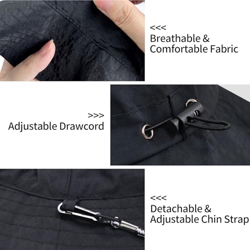 NPQQUAN Sun Bucket Hats for Woman Men Lightweight Sun Hat Packable Foldable - color: (Pink)