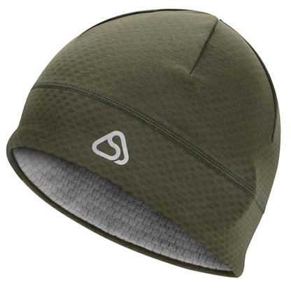 Skull Cap for Men Women Unidirectional Moisture Absorption & Sweat Wicking Quick-Dry Running Hat Beanie, Thermal Helmet Liner - color: Green